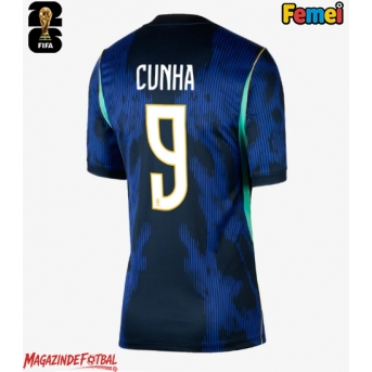 Brazilia Matheus Cunha #9 Echipament de Fotbal Replică Mondial 2026 Femei Deplasare